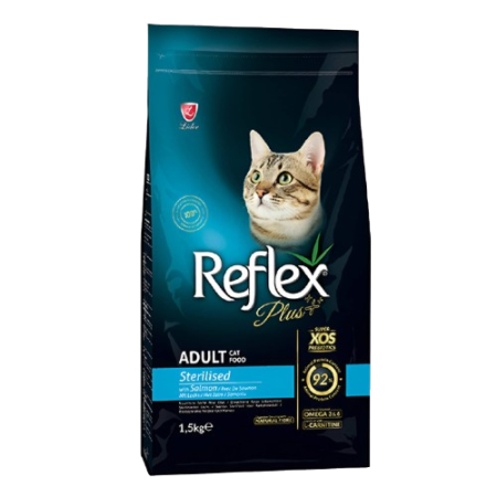 Reflex Plus Sterilised Adult Cat Food avec Saumon 1.5 kg